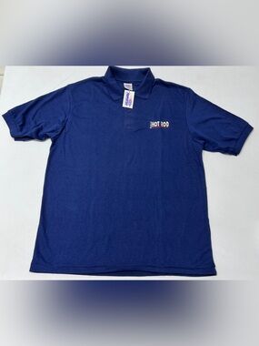 Vintage NHRA Hot Rod Association Navy Polo XL Made in USA Racing Shirt